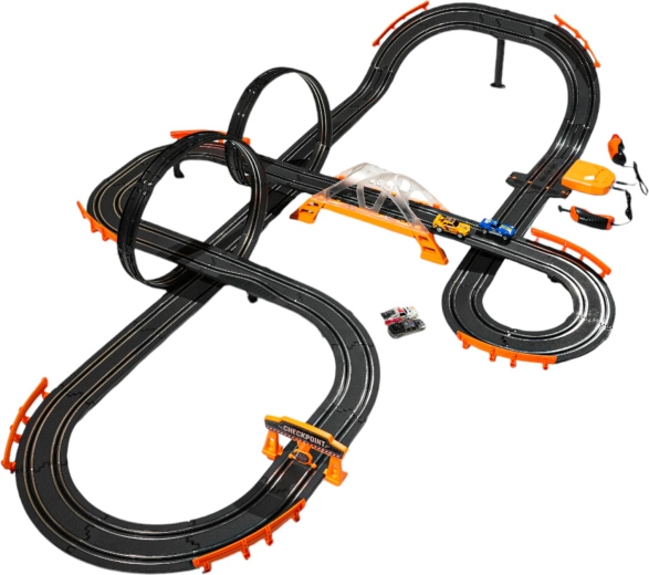 Pista da corsa con illuminazione e accessori