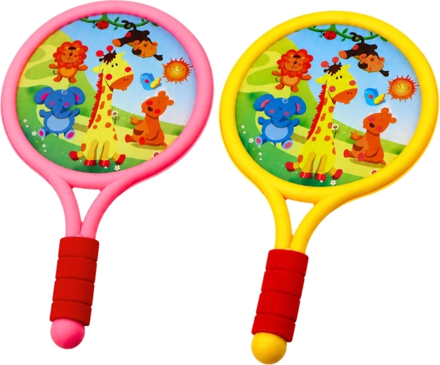 Racchette colorate con allegri animaletti