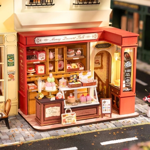 Pasticceria dettagliata piena di dolci