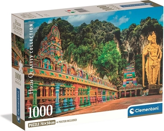 Puzzle Clementoni 1000 pezzi compatto Batu Caves illustrato