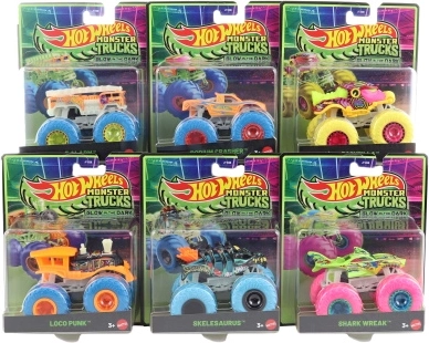 Hot Wheels Monster Trucks fosforescenti al buio