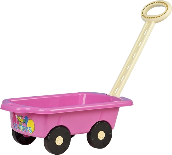 Carrellino di plastica per bambini da trainare BAYO 45 cm – rosa