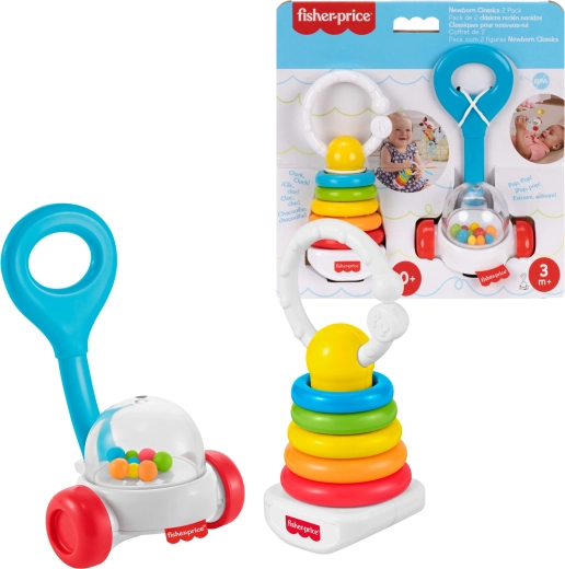 Giocattoli sensoriali classici Fisher-Price per neonati - 2 pezzi