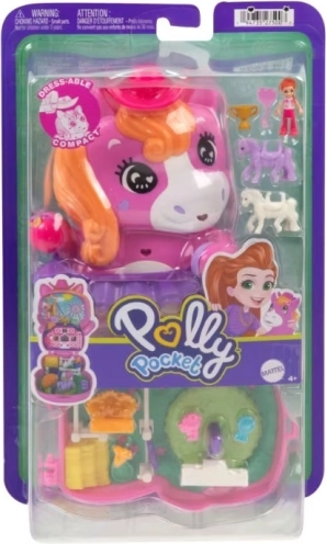Polly Pocket rodeo dei pony – set compatto con micro-bambolina e accessori
