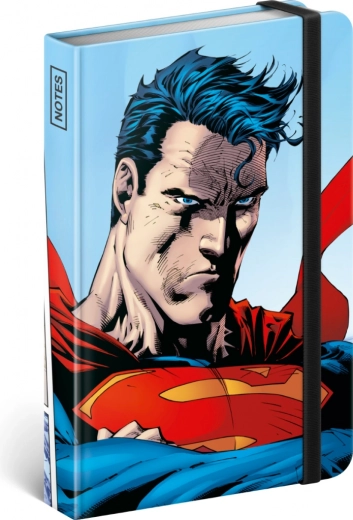 Taccuino a righe Superman A6 World Hero, 172 pagine, rilegatura rigida ed elastico