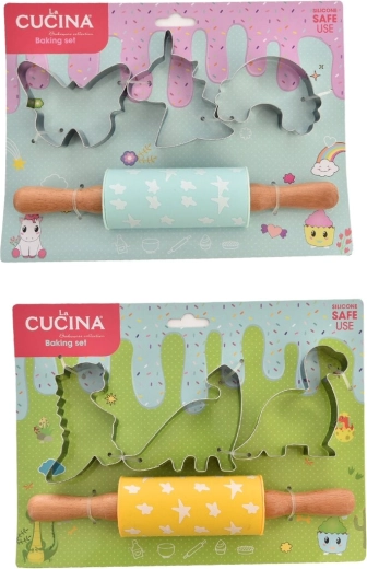 Set da forno per bambini DINO (4 pz, 2 varianti)