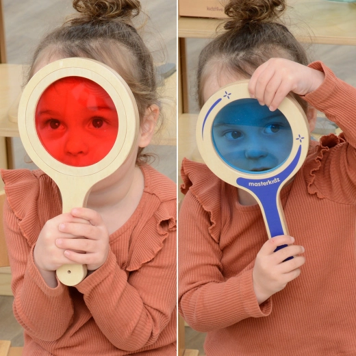 Lenti colorate per mescolare i colori