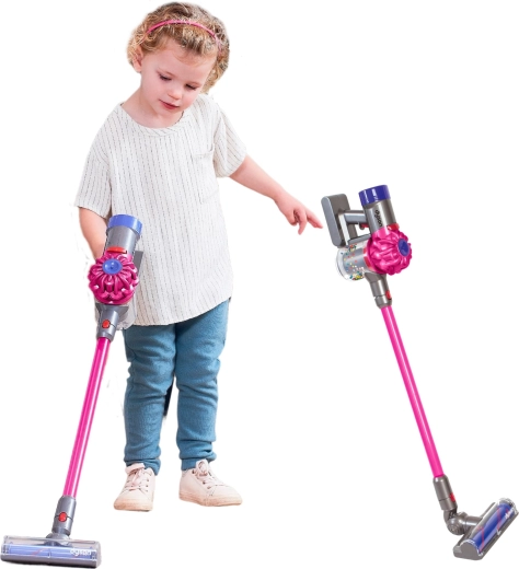 Outlet aspirapolvere senza fili Dyson a scopa per bambini Casdon con suoni, rosa - 1 pezzo
