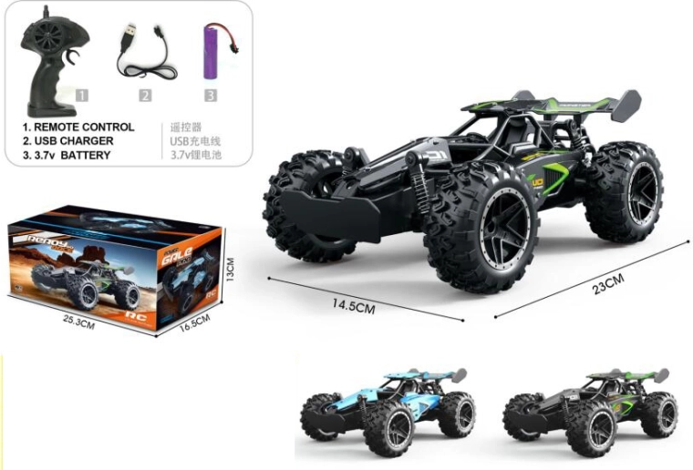 Auto RC Monster 1:18 con ricarica USB e batteria