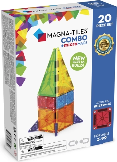 Set da costruzione magnetico MAGNA-TILES Combo microMAGS, 20 pezzi