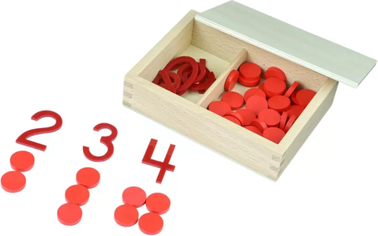 Montessori cifre e gettoni – numeri pari e dispari