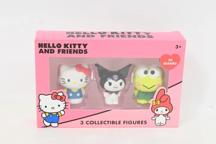 Hello Kitty and Friends gomme 3D – set da 3 pz