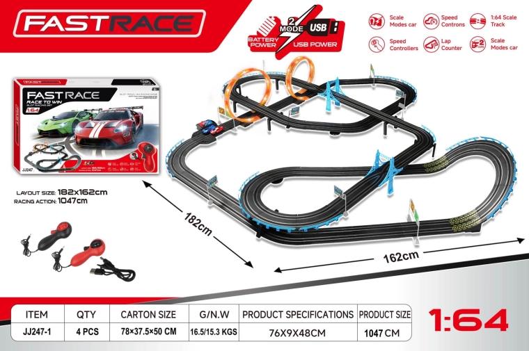 Pista automobilistica da corsa Toyota radiocomandata in scala 1:64