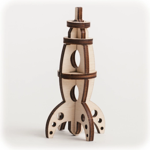 Cutewood puzzle 3D in legno razzo