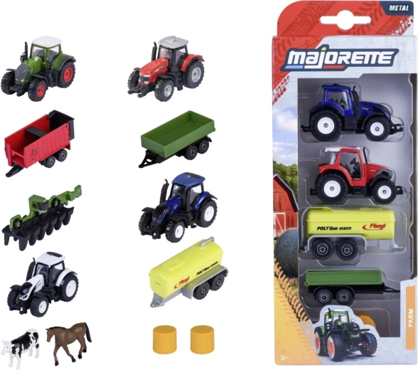 Veicoli agricoli in metallo con accessori - 5 pezzi
