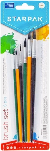 Starpak set di pennelli sintetici per bambini 6 pz