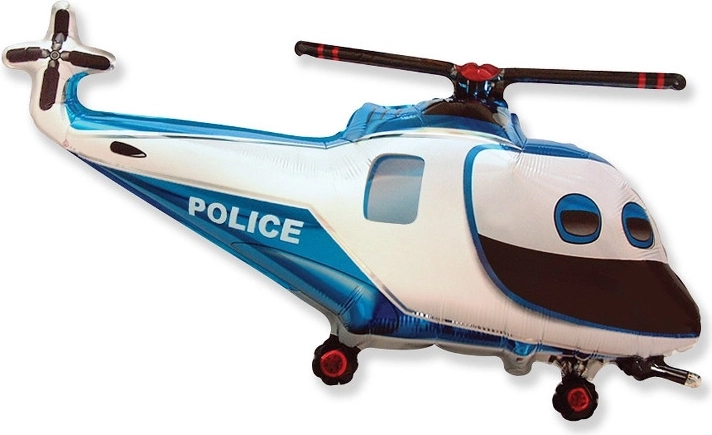 Palloncino in foil Elicottero della polizia