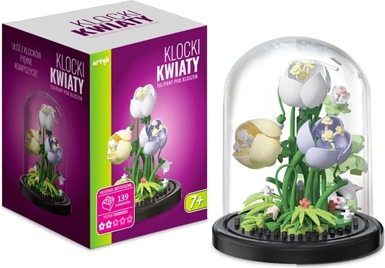Set di costruzione: tulipani in cappello decorativo (139 pezzi)