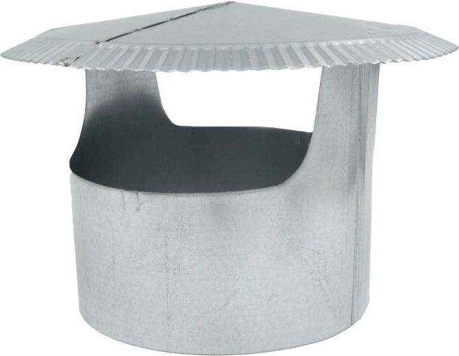 Cappello parafuliggine da 180 mm in lamiera zincata