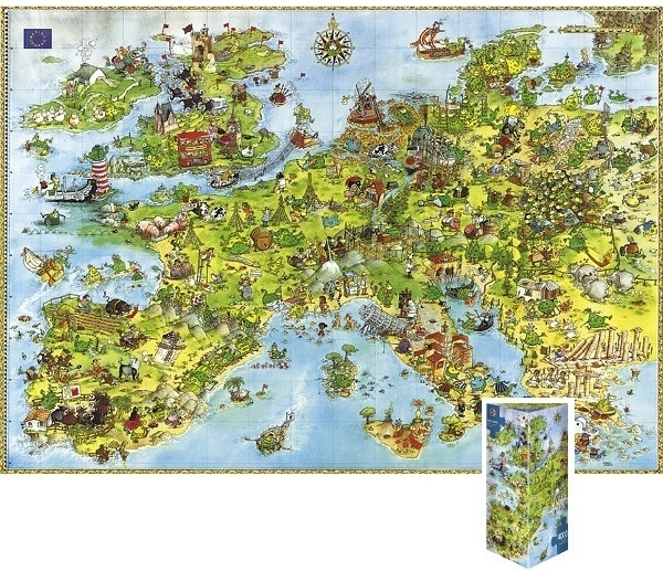 Puzzle Draghi - Mappa d'Europa, 4000 pezzi