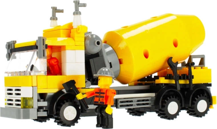 Minifigure del costruttore e cabina dettagliata