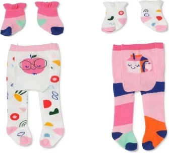 Collant e calzini con motivi per bambole BABY born 43 cm, 2 varianti