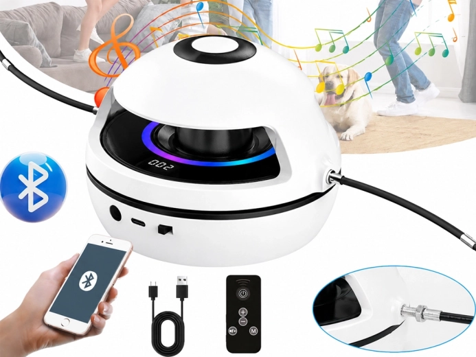Musica Bluetooth, effetti luminosi e batteria ricaricabile