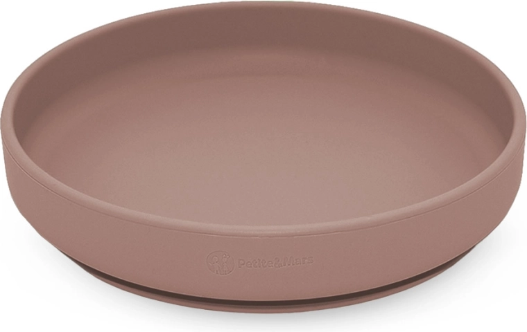 Petite&Mars piatto in silicone con ventosa Take&Match velvet latte 6m+