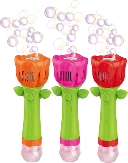 Bolle di sapone a forma di rosa con effetti luminosi 100 ml - 1 pezzo