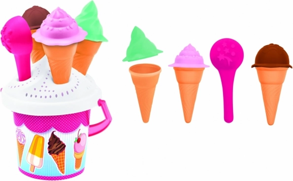 Set da sabbia per fare il gelato