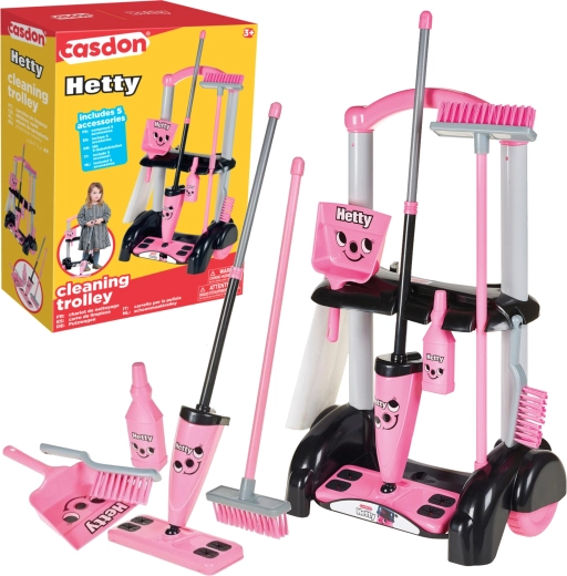 Carrello per le pulizie per bambini Casdon Hetty con mocio e scopa