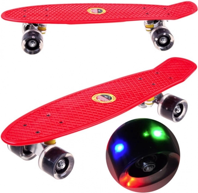 Skateboard Fiszka con ruote LED