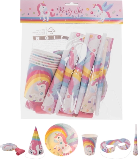 Set party di carta Unicorno 36 pz