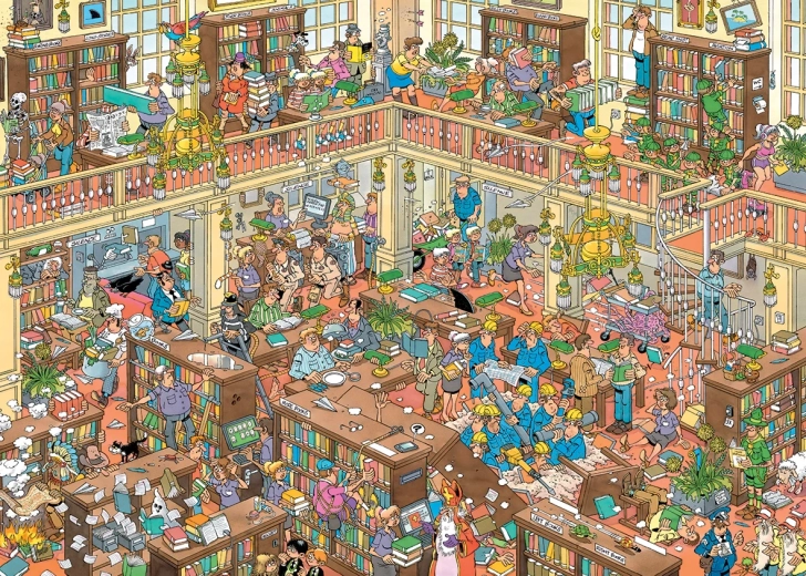 Puzzle Jumbo Jan van Haasteren Biblioteca XL 500 pezzi