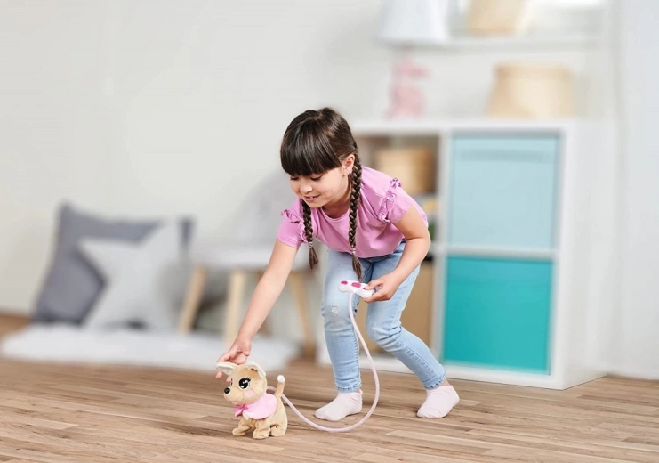 Camminata, abbaiare e scodinzolio