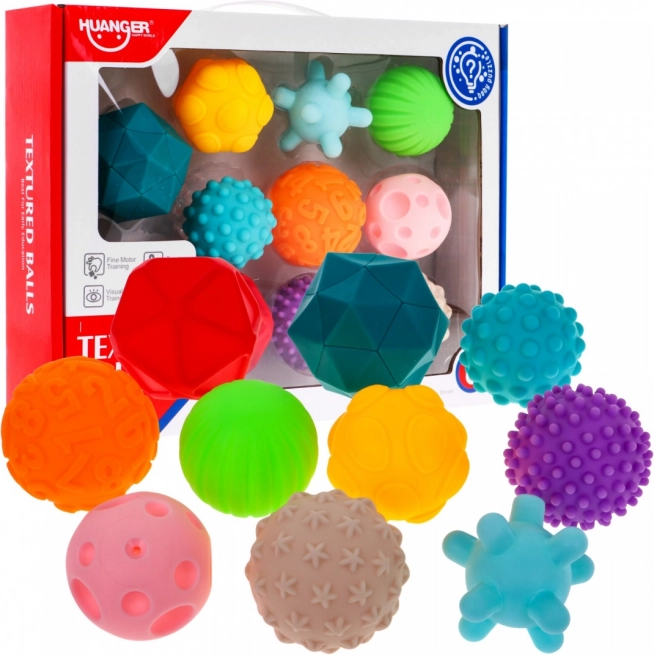 Set di 10 palline sensoriali in gomma per bambini da 6 mesi e adulti – antistress