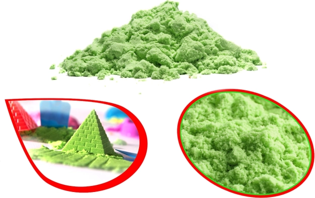 Sabbia cinetica magica per bambini 1 kg – Verde