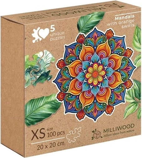Milliwood peace & harmony mandala della gioia – puzzle da 100 pezzi con bordo irregolare