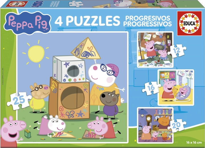 Set di puzzle PEPPA PIG 4-in-1 (12, 16, 20, 25 pezzi) EDUCA