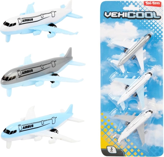 Set di aerei di linea Airbus - 3 pezzi
