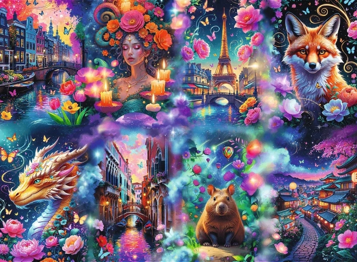 Puzzle Trefl Premium Plus Mondo colorato da 8000 pezzi
