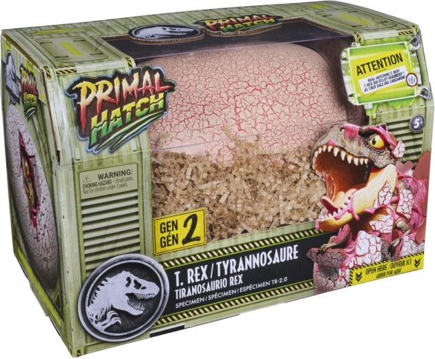 Primal Hatch T-Rex interattivo che si schiude dall'uovo, grigio