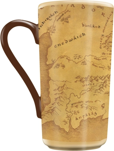 Tazza in ceramica Il Signore degli Anelli con mappa della Terra di Mezzo 470 ml