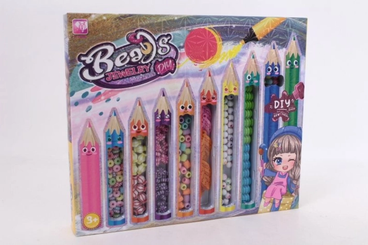 Kit creativo di perline a forma di matite colorate