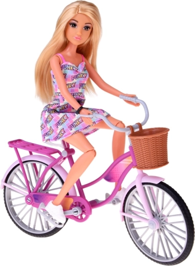 Bicicletta elegante con cestino e portapacchi