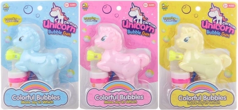 Pistola sparabolle unicorno 16 cm - 1 pezzo