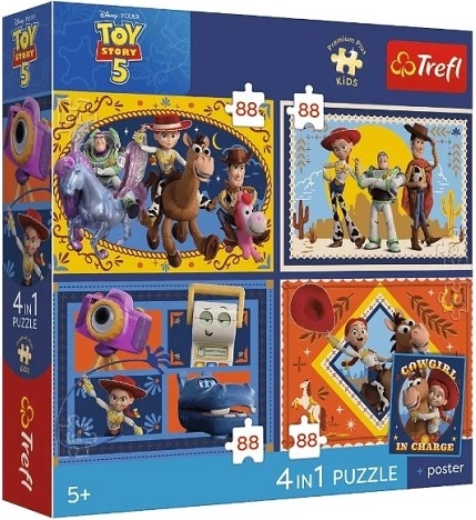 Puzzle per bambini Trefl Premium Plus 4in1 Orologio giocattolo 4×88 pezzi