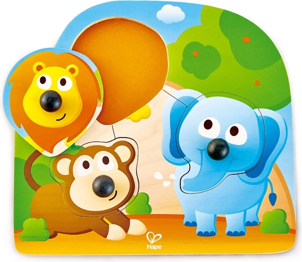 Puzzle con pomelli animali selvatici
