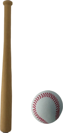 Mazza da baseball SPORTO con decorazione effetto legno