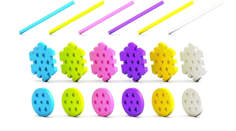 Costruzioni creative in colori pastello